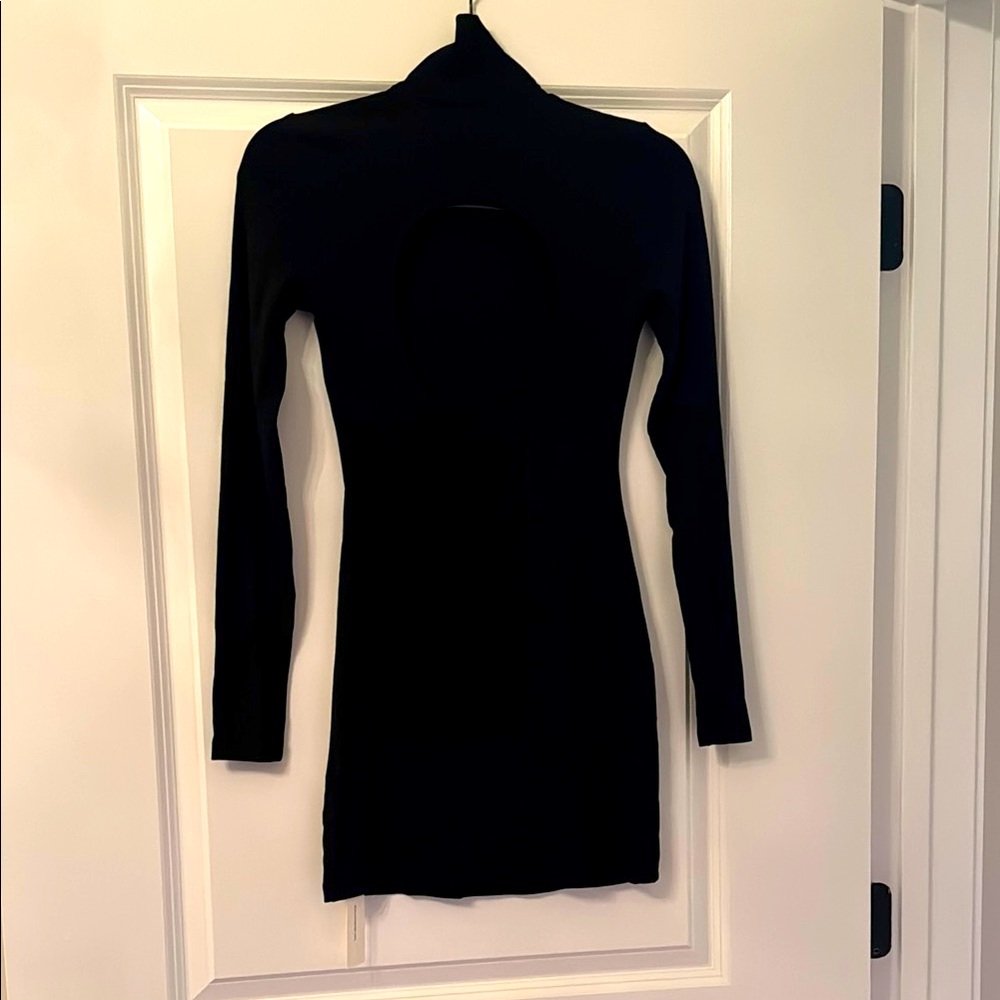 Commense Cutout Turtleneck Dress Small